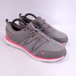 Ryka Andrea SMW Athletic Lace Up Running Shoe Womens Size 9.5 Gray White Pink